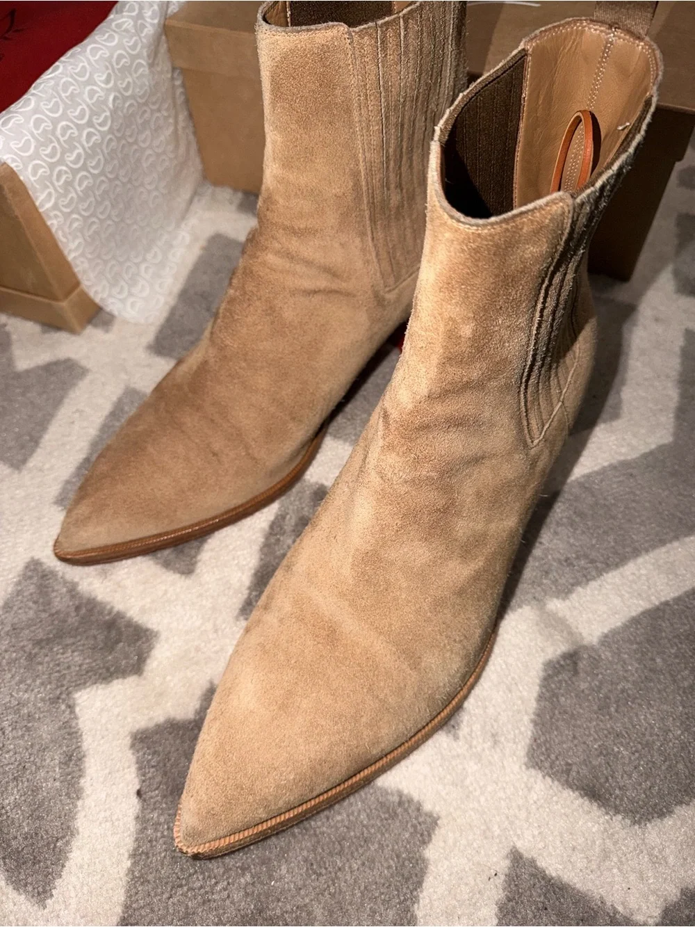 Christian Louboutin William Men’s Suede Chelsea Boots Sz 46 (Fit US12)